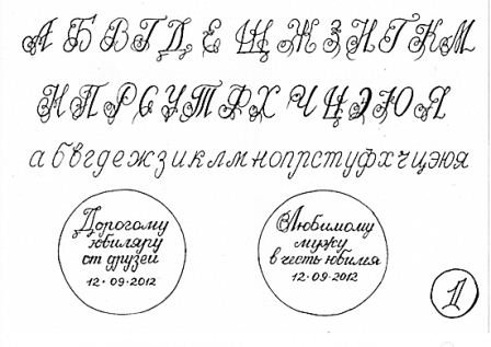Образцы шрифтов для гравировки